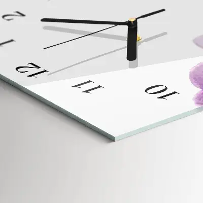 Glazen klok verticaal Orchideeën