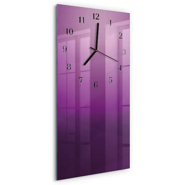 Verticale moderne glazen wandklok Materiaal