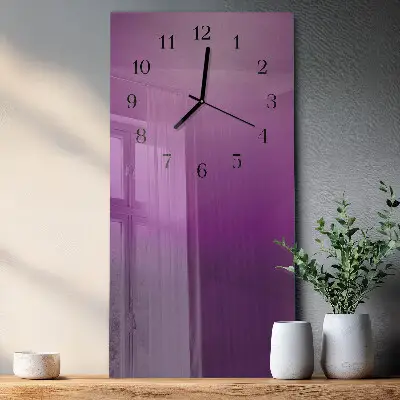 Verticale moderne glazen wandklok Materiaal
