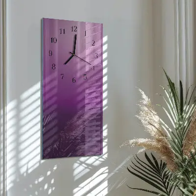 Verticale moderne glazen wandklok Materiaal