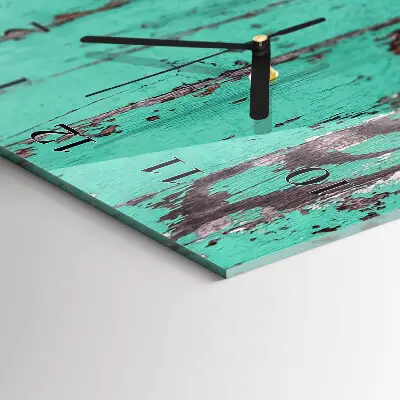 Rechthoekige glas klok verticaal Houten muur