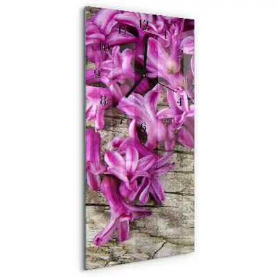 Decoratieve glazen klok verticaal Bloemen