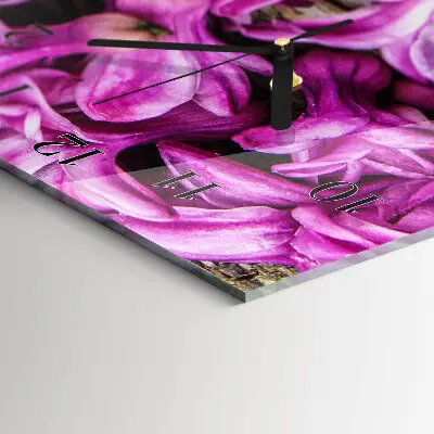 Decoratieve glazen klok verticaal Bloemen