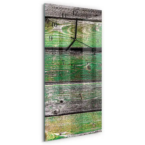 Decoratieve glazen klok verticaal Houten planken