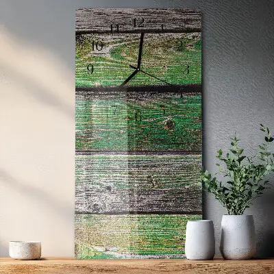 Decoratieve glazen klok verticaal Houten planken