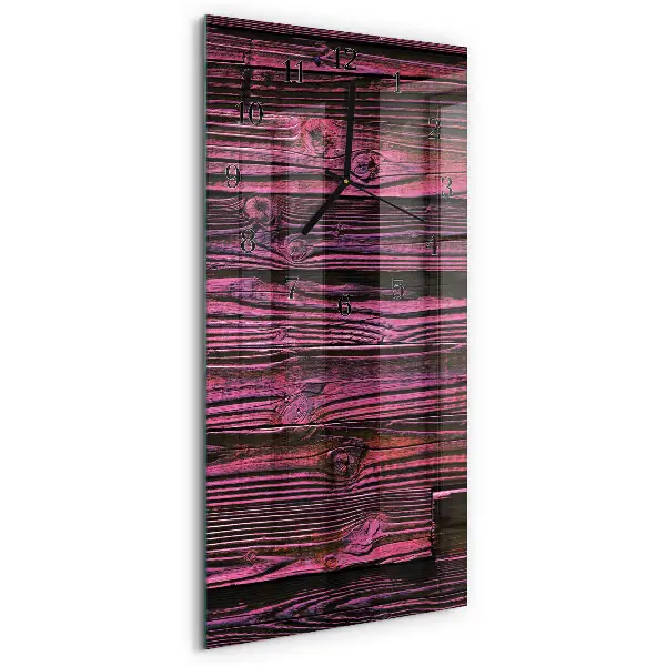 Verticale moderne glazen wandklok Houten panelen