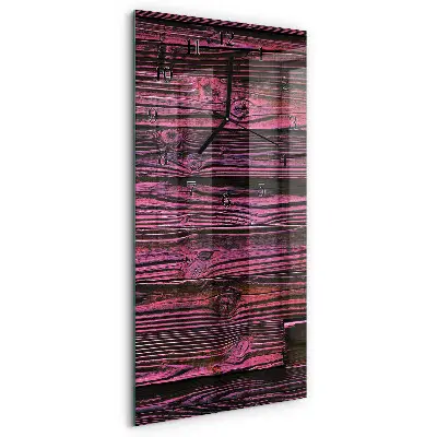 Verticale moderne glazen wandklok Houten panelen