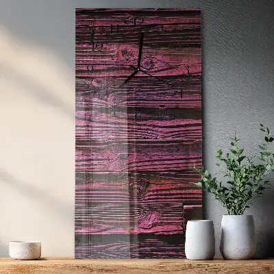 Verticale moderne glazen wandklok Houten panelen