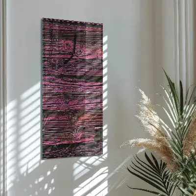 Verticale moderne glazen wandklok Houten panelen