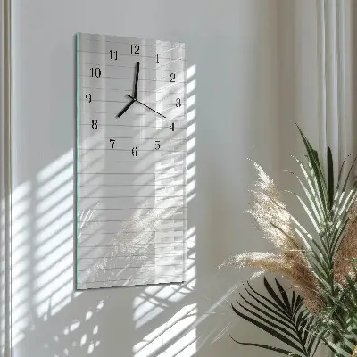 Rechthoekige glas klok verticaal Strepen