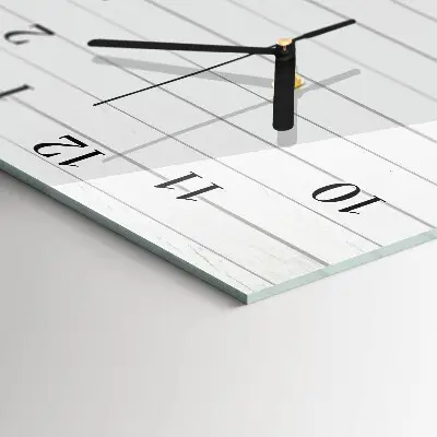 Rechthoekige glas klok verticaal Strepen