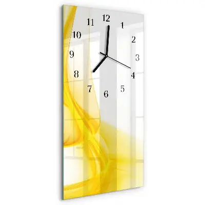Verticale moderne glazen wandklok Abstractie