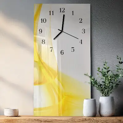 Verticale moderne glazen wandklok Abstractie