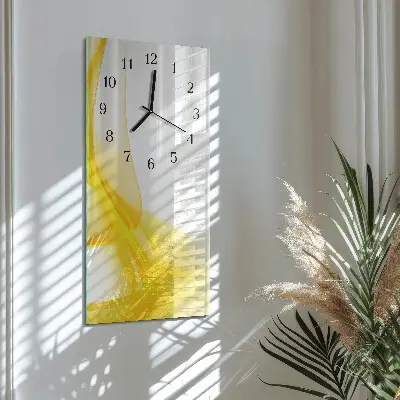 Verticale moderne glazen wandklok Abstractie