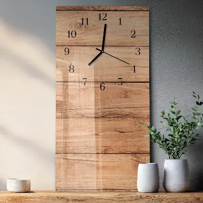 Decoratieve glazen klok verticaal Houten panelen