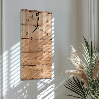 Decoratieve glazen klok verticaal Houten panelen