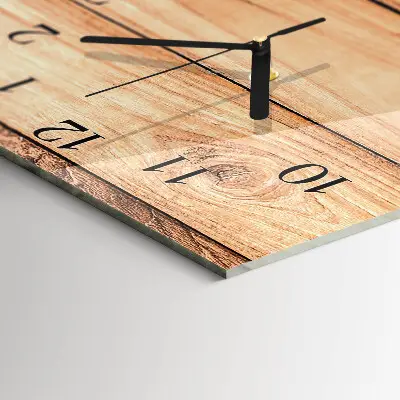 Decoratieve glazen klok verticaal Houten panelen