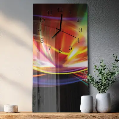 Rechthoekige glas klok verticaal Abstracte kunst