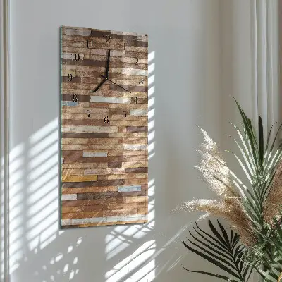 Verticale moderne glazen wandklok Bouwblokken