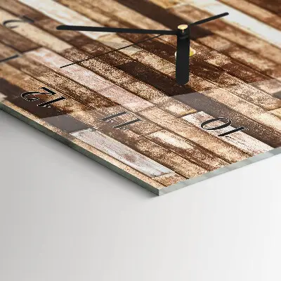 Verticale moderne glazen wandklok Bouwblokken