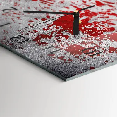 Decoratieve glazen klok verticaal Vlekken