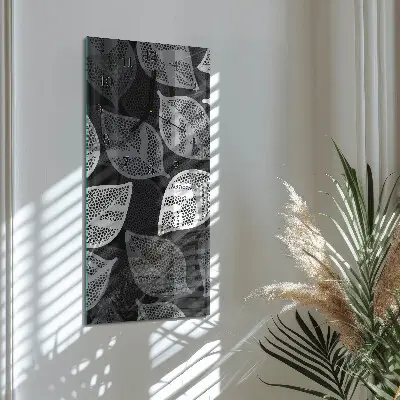 Glazen klok verticaal Plantenbladeren