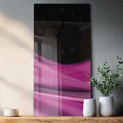 Rechthoekige glas klok verticaal Abstracte lijnen