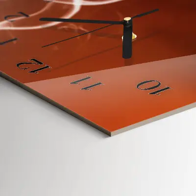 Verticale moderne glazen wandklok Koffie