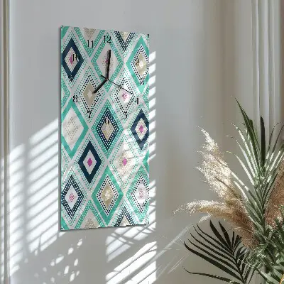 Rechthoekige glas klok verticaal Diamanten