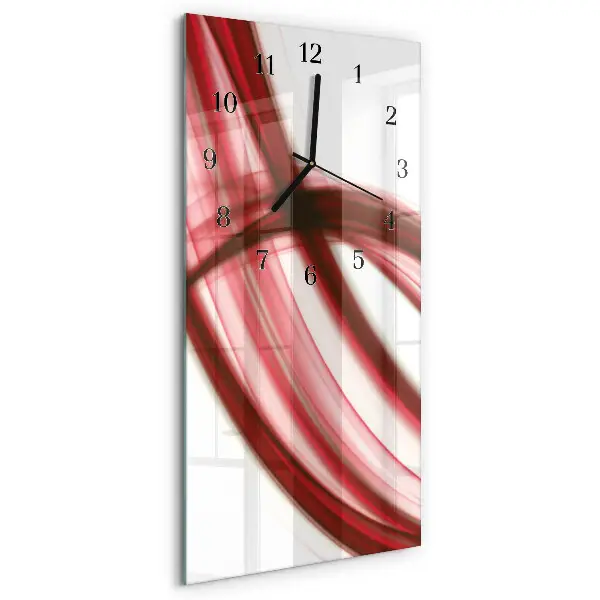 Rechthoekige glas klok verticaal Abstracte lijnen