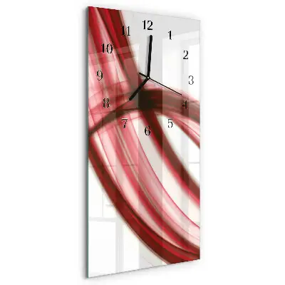 Rechthoekige glas klok verticaal Abstracte lijnen
