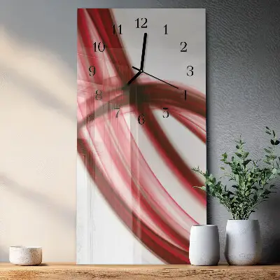 Rechthoekige glas klok verticaal Abstracte lijnen