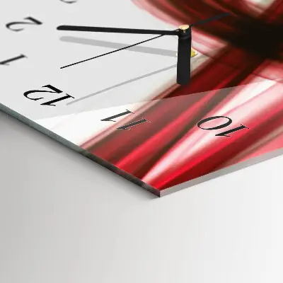 Rechthoekige glas klok verticaal Abstracte lijnen