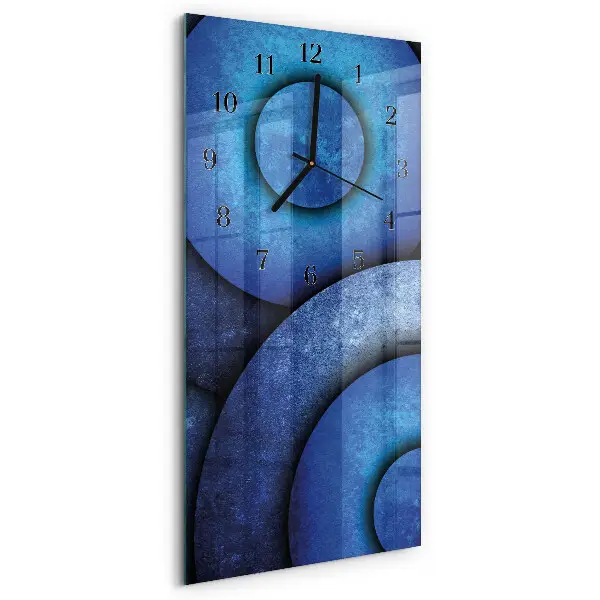 Verticale moderne glazen wandklok De kunst van wielen