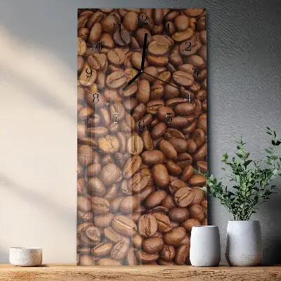 Verticale moderne glazen wandklok Bonen
