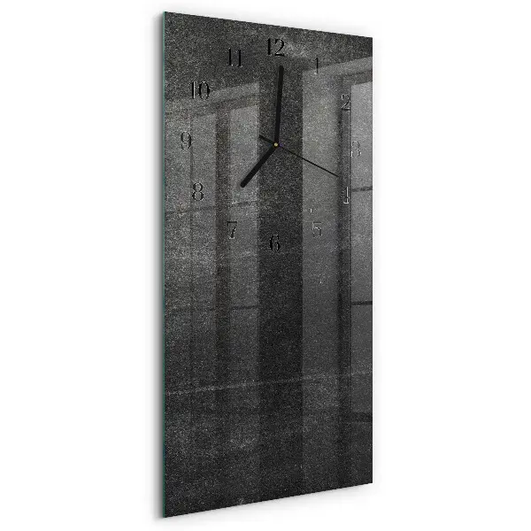 Decoratieve glazen klok verticaal Grafiet