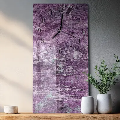 Verticale rechthoekige glazen wandklok Chaos