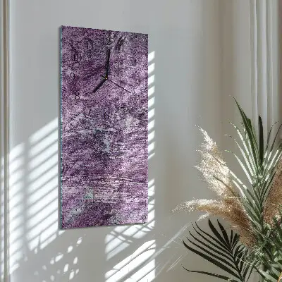 Verticale rechthoekige glazen wandklok Chaos