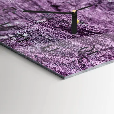 Verticale rechthoekige glazen wandklok Chaos