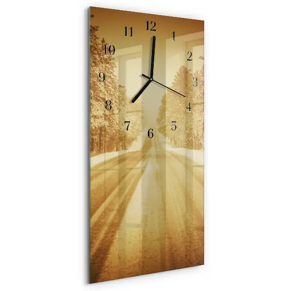 Verticale moderne glazen wandklok Ver