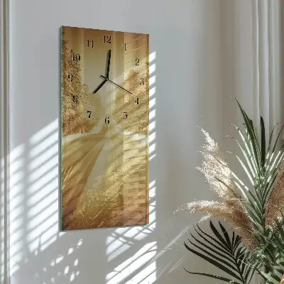 Verticale moderne glazen wandklok Ver