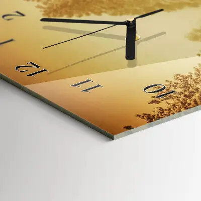 Verticale moderne glazen wandklok Ver