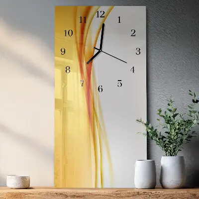 Decoratieve glazen klok verticaal Patroon