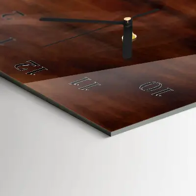 Verticale rechthoekige glazen wandklok Mok