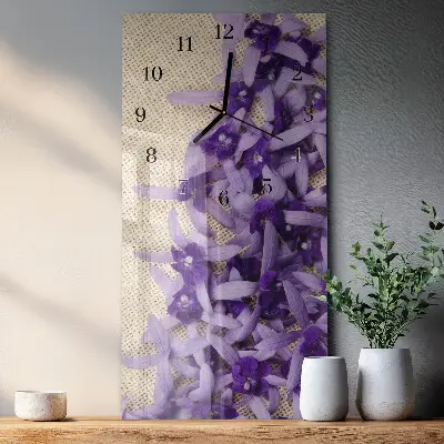 Glazen klok verticaal Lavendel