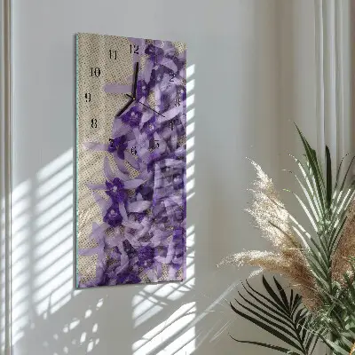 Glazen klok verticaal Lavendel