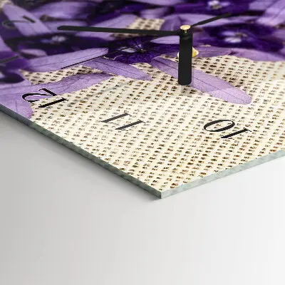Glazen klok verticaal Lavendel