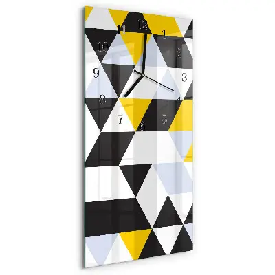 Decoratieve glazen klok verticaal Driehoeken