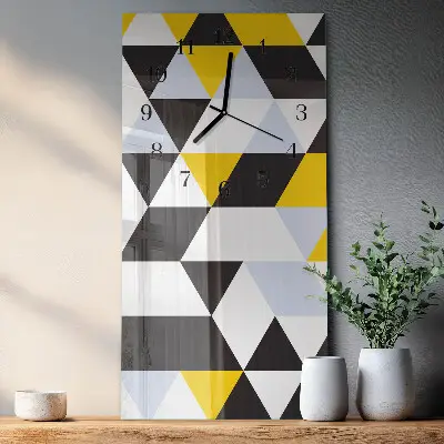 Decoratieve glazen klok verticaal Driehoeken