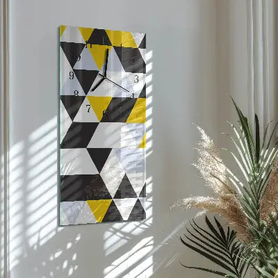 Decoratieve glazen klok verticaal Driehoeken
